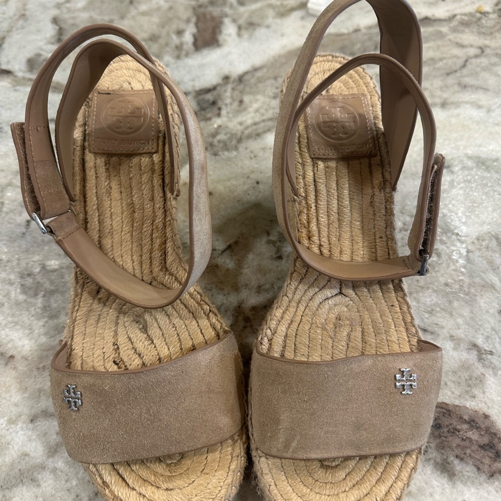 Tory Birch suede wedges size 8.5